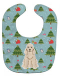 Christmas Cocker Spaniel Buff Baby Bib Easy-Clean Baby Bib Baby Feeding Accessory Baby Mealtime Essential, 10 x 13, Multicolor