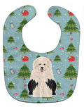 Christmas Old English Sheepdog Baby Bib Easy-Clean Baby Bib Baby Feeding Accessory Baby Mealtime Essential, 10 x 13, Multicolor