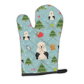 Christmas Old English Sheepdog Oven Mitt Heat Resistant Thick Oven Mitt for Hot Pans and Oven, Kitchen Mitt Protect Hands, Cooking Baking Glove