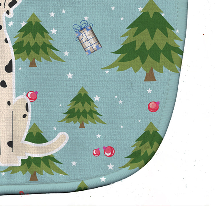 Christmas Dalmatian Baby Bib Easy-Clean Baby Bib Baby Feeding Accessory Baby Mealtime Essential, 10 x 13, Multicolor