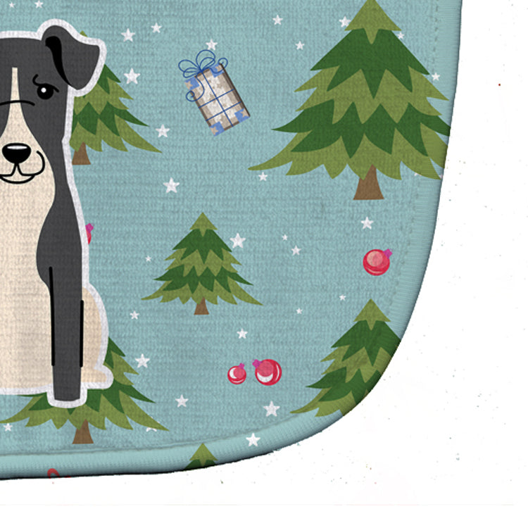 Christmas Smooth Fox Terrier Baby Bib Easy-Clean Baby Bib Baby Feeding Accessory Baby Mealtime Essential, 10 x 13, Multicolor