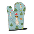 Christmas Whippet Oven Mitt Heat Resistant Thick Oven Mitt for Hot Pans and Oven, Kitchen Mitt Protect Hands, Cooking Baking Glove