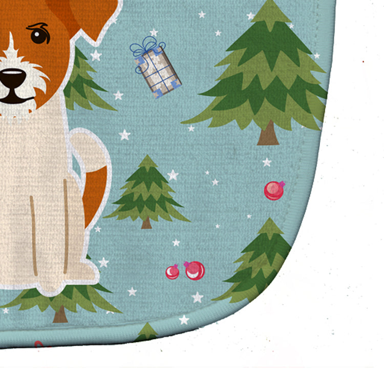 Christmas Jack Russell Terrier Baby Bib Easy-Clean Baby Bib Baby Feeding Accessory Baby Mealtime Essential, 10 x 13, Multicolor