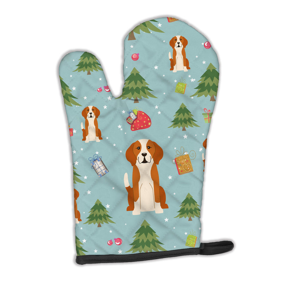 Christmas English Foxhound Oven Mitt Heat Resistant Thick Oven Mitt for Hot Pans and Oven, Kitchen Mitt Protect Hands, Cooking Baking Glove