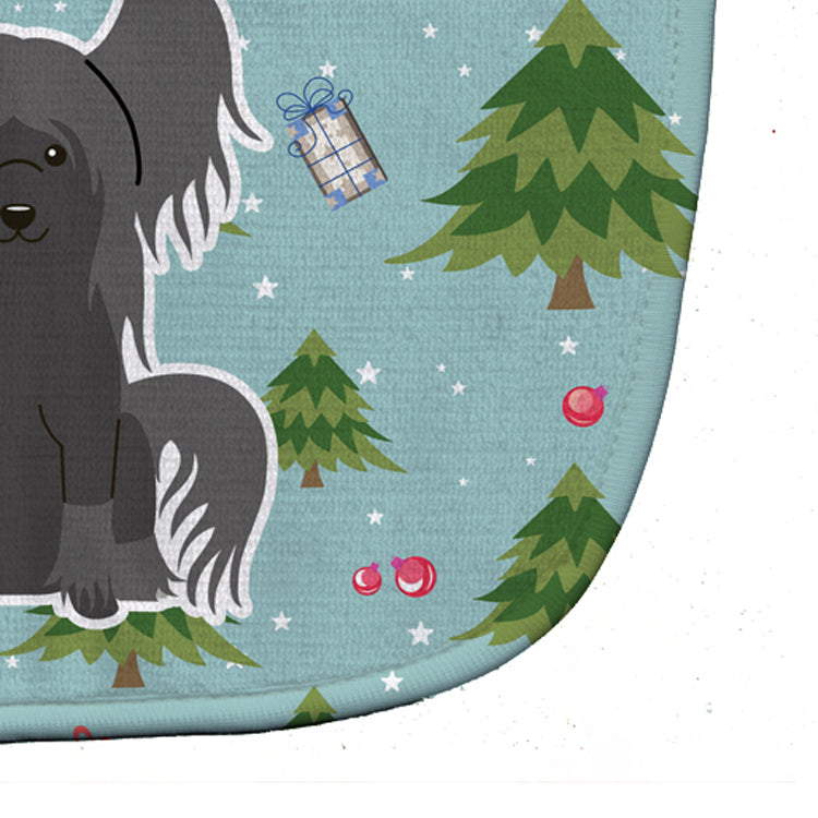 Christmas Chinese Crested Black Baby Bib Easy-Clean Baby Bib Baby Feeding Accessory Baby Mealtime Essential, 10 x 13, Multicolor