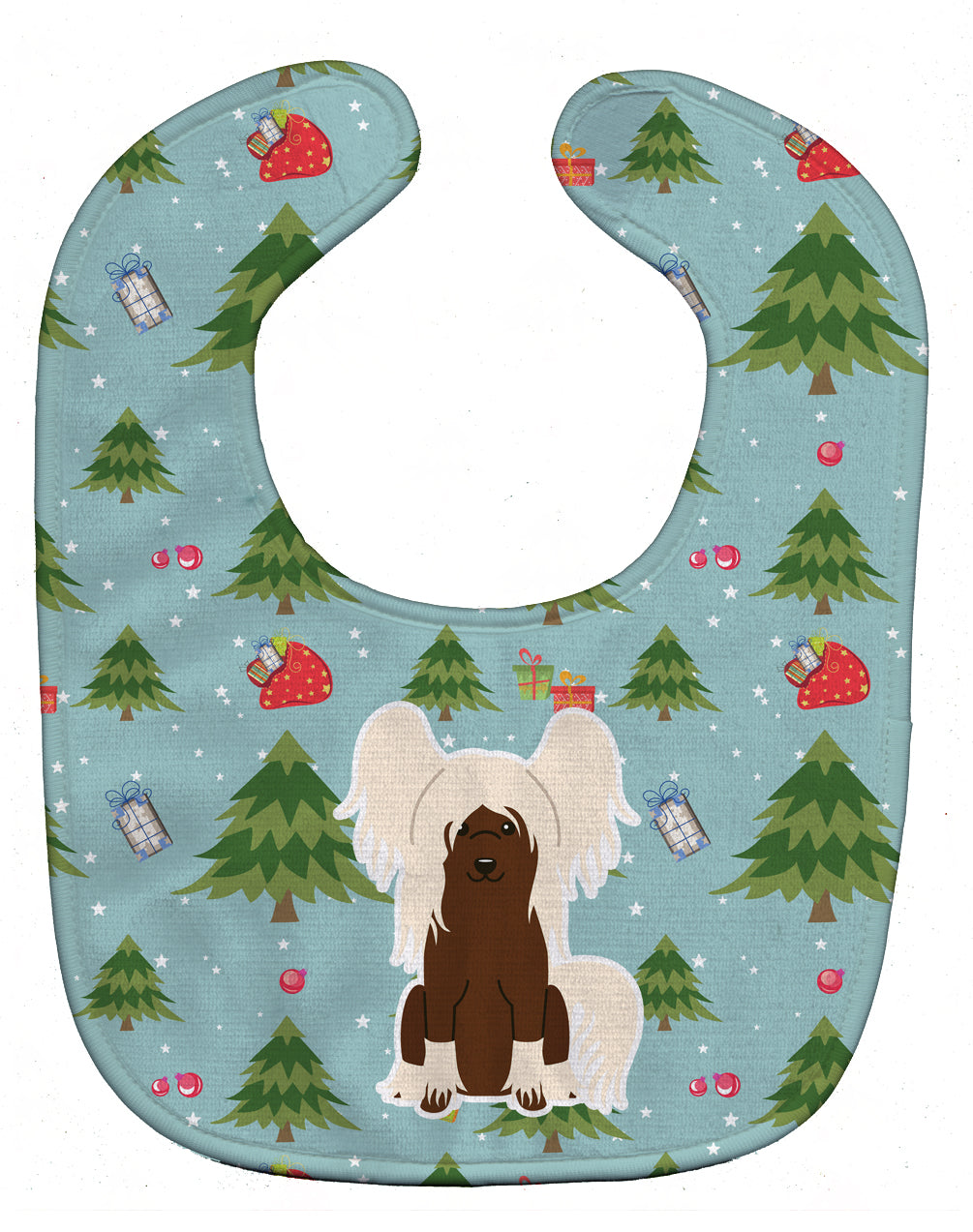 Christmas Chinese Crested Cream Baby Bib Easy-Clean Baby Bib Baby Feeding Accessory Baby Mealtime Essential, 10 x 13, Multicolor