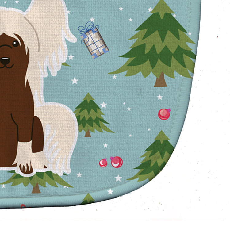 Christmas Chinese Crested Cream Baby Bib Easy-Clean Baby Bib Baby Feeding Accessory Baby Mealtime Essential, 10 x 13, Multicolor