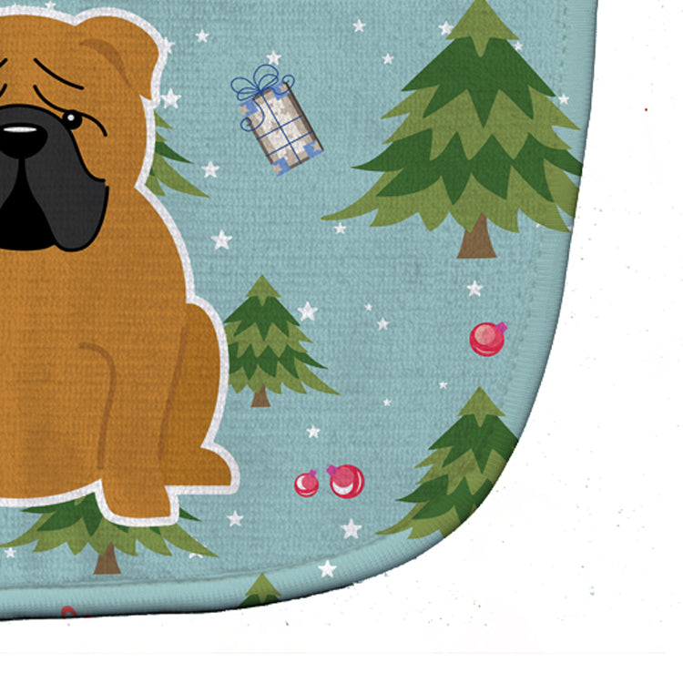Christmas English Bulldog Red Baby Bib Easy-Clean Baby Bib Baby Feeding Accessory Baby Mealtime Essential, 10 x 13, Multicolor