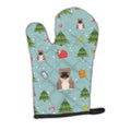 Christmas English Bulldog Grey Brindle  Oven Mitt Heat Resistant Thick Oven Mitt for Hot Pans and Oven, Kitchen Mitt Protect Hands, Cooking Baking Glove