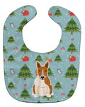 Christmas Bull Terrier Red White Baby Bib Easy-Clean Baby Bib Baby Feeding Accessory Baby Mealtime Essential, 10 x 13, Multicolor