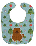 Christmas Chow Chow Red Baby Bib Easy-Clean Baby Bib Baby Feeding Accessory Baby Mealtime Essential, 10 x 13, Multicolor