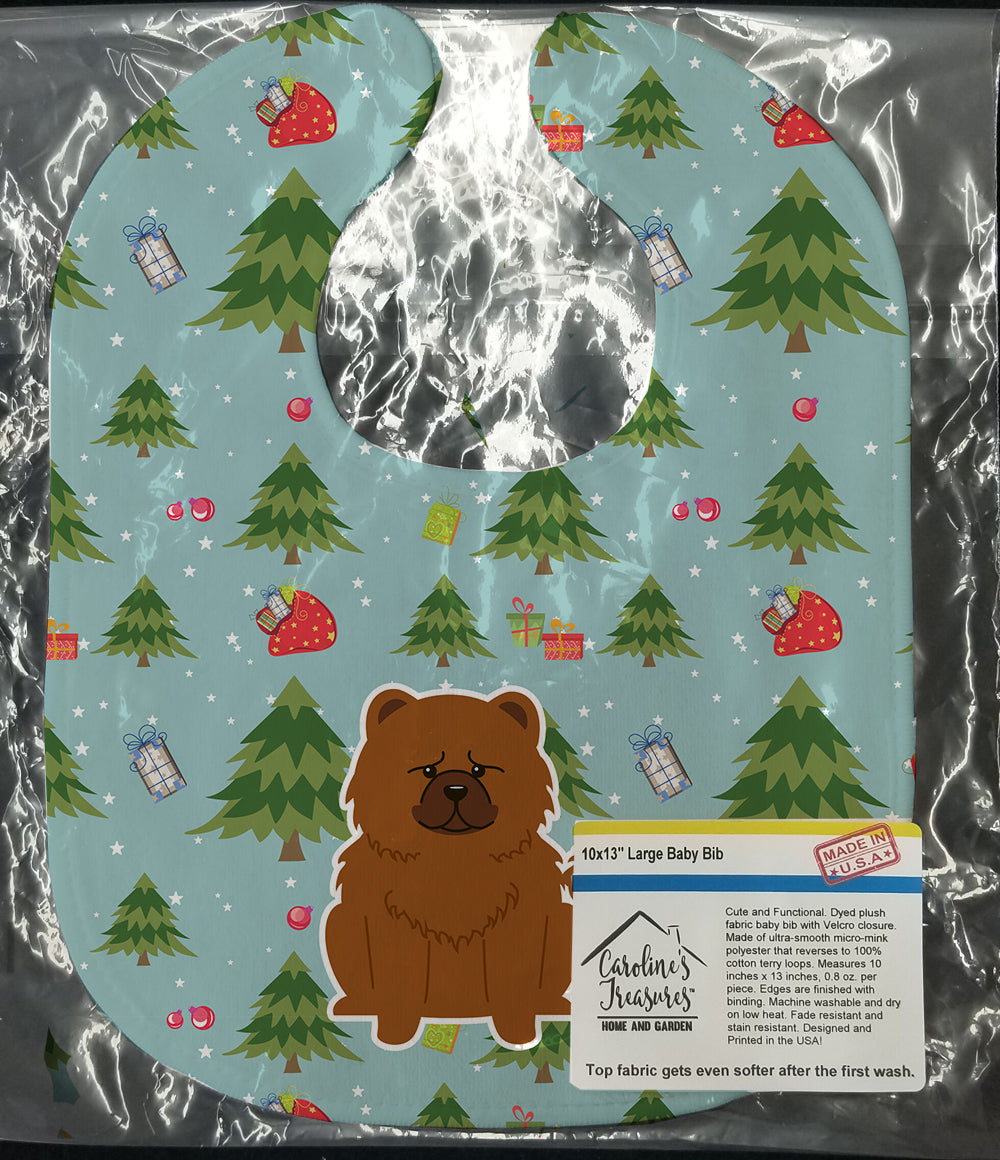 Christmas Chow Chow Red Baby Bib Easy-Clean Baby Bib Baby Feeding Accessory Baby Mealtime Essential, 10 x 13, Multicolor