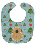 Christmas Chow Chow Cream Baby Bib Easy-Clean Baby Bib Baby Feeding Accessory Baby Mealtime Essential, 10 x 13, Multicolor
