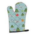 Christmas Dalmatian Oven Mitt Heat Resistant Thick Oven Mitt for Hot Pans and Oven, Kitchen Mitt Protect Hands, Cooking Baking Glove