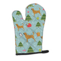 Christmas Bloodhound Oven Mitt Heat Resistant Thick Oven Mitt for Hot Pans and Oven, Kitchen Mitt Protect Hands, Cooking Baking Glove