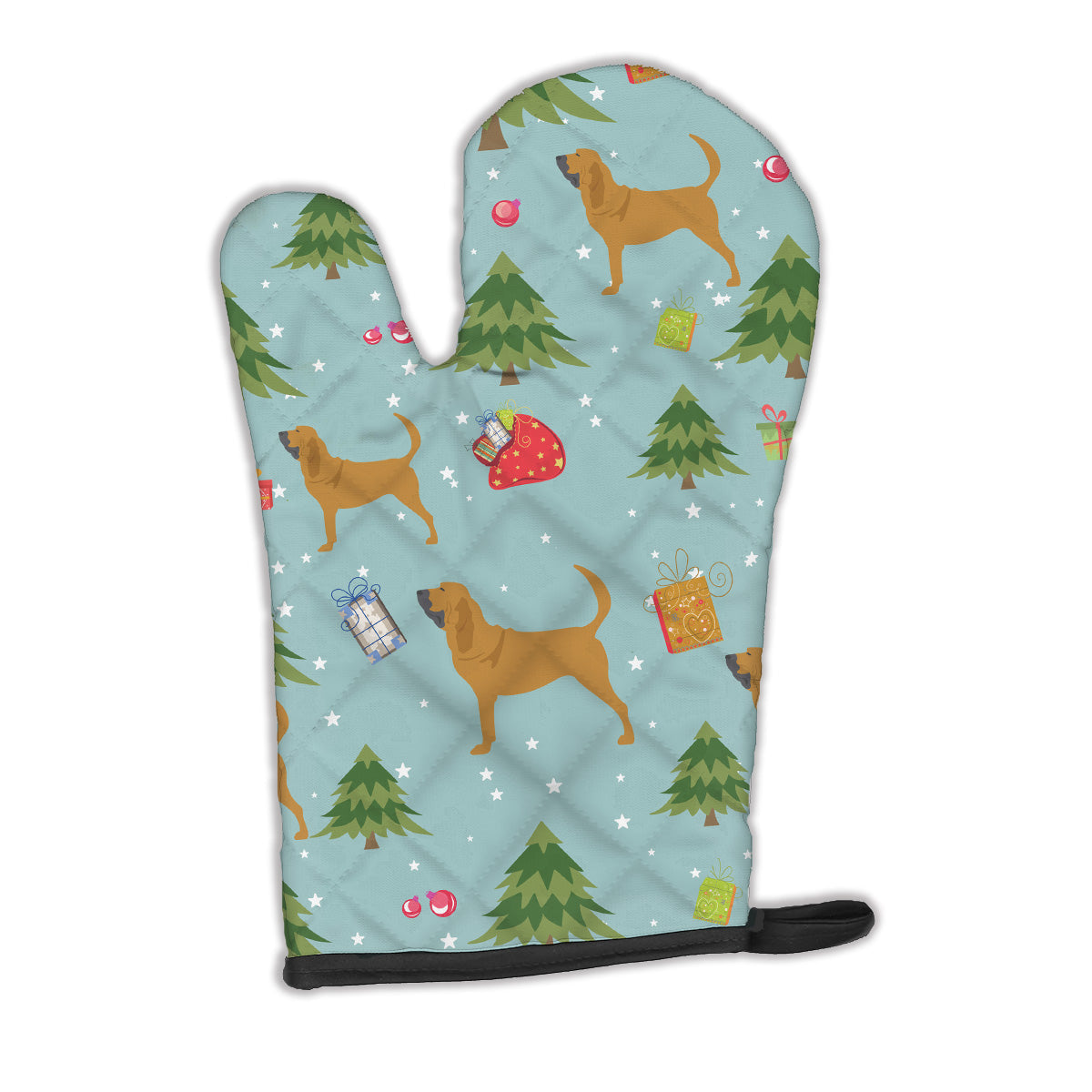 Christmas Bloodhound Oven Mitt Heat Resistant Thick Oven Mitt for Hot Pans and Oven, Kitchen Mitt Protect Hands, Cooking Baking Glove