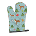 Christmas Spanish Hound Oven Mitt Heat Resistant Thick Oven Mitt for Hot Pans and Oven, Kitchen Mitt Protect Hands, Cooking Baking Glove