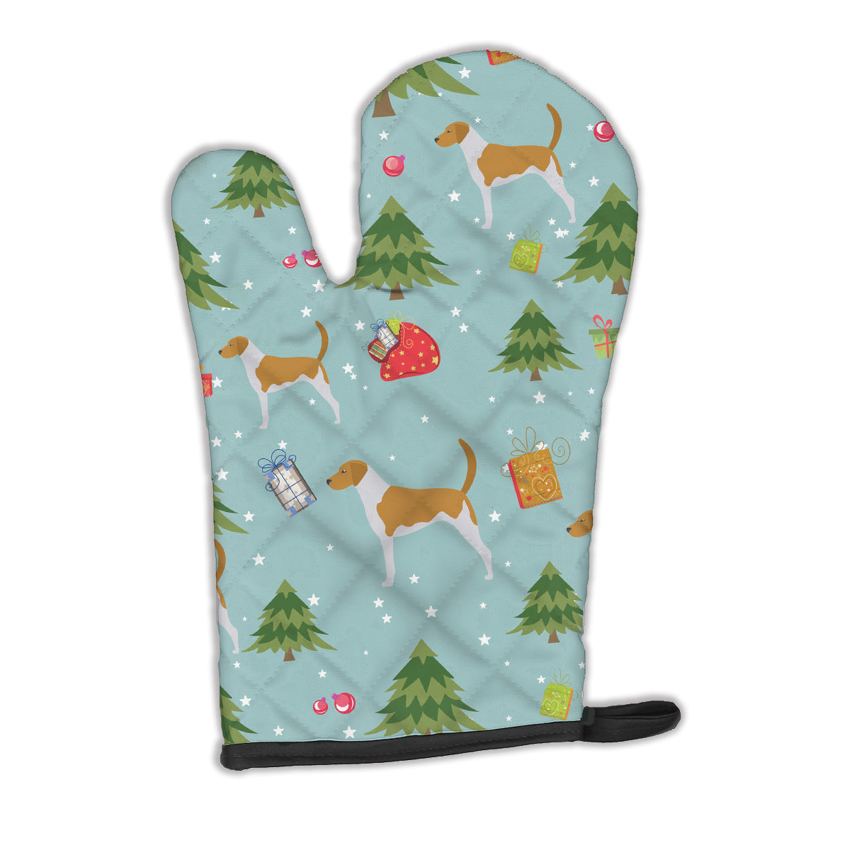 Christmas American Foxhound Oven Mitt Heat Resistant Thick Oven Mitt for Hot Pans and Oven, Kitchen Mitt Protect Hands, Cooking Baking Glove