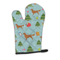 Christmas Golden Retriever Oven Mitt Heat Resistant Thick Oven Mitt for Hot Pans and Oven, Kitchen Mitt Protect Hands, Cooking Baking Glove