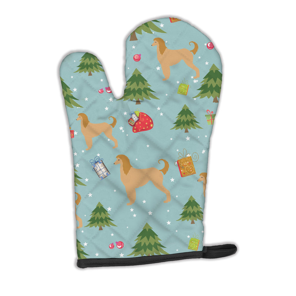 Christmas Afghan Hound Oven Mitt Heat Resistant Thick Oven Mitt for Hot Pans and Oven, Kitchen Mitt Protect Hands, Cooking Baking Glove