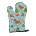 Christmas Norfolk Terrier Oven Mitt Heat Resistant Thick Oven Mitt for Hot Pans and Oven, Kitchen Mitt Protect Hands, Cooking Baking Glove