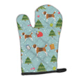 Christmas Beagle Oven Mitt Heat Resistant Thick Oven Mitt for Hot Pans and Oven, Kitchen Mitt Protect Hands, Cooking Baking Glove
