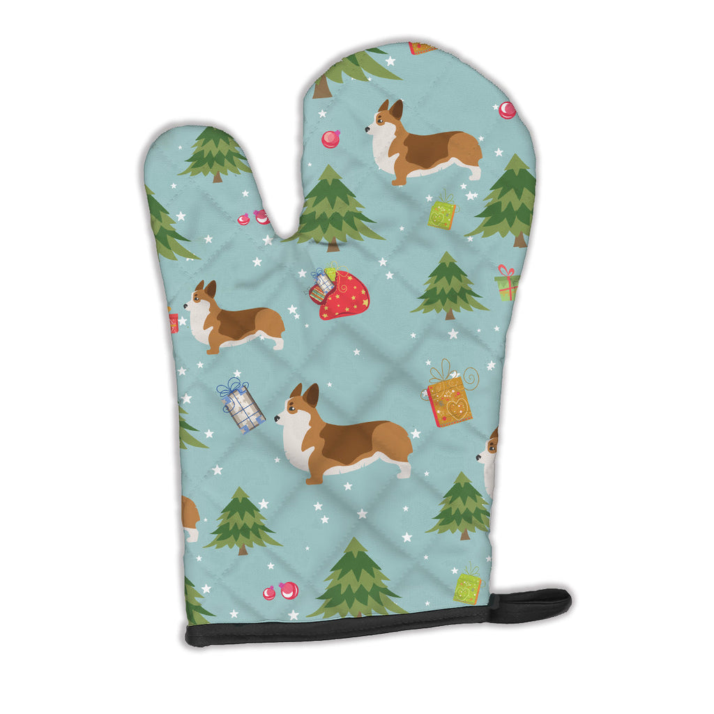 Christmas Corgi Oven Mitt Heat Resistant Thick Oven Mitt for Hot Pans and Oven, Kitchen Mitt Protect Hands, Cooking Baking Glove