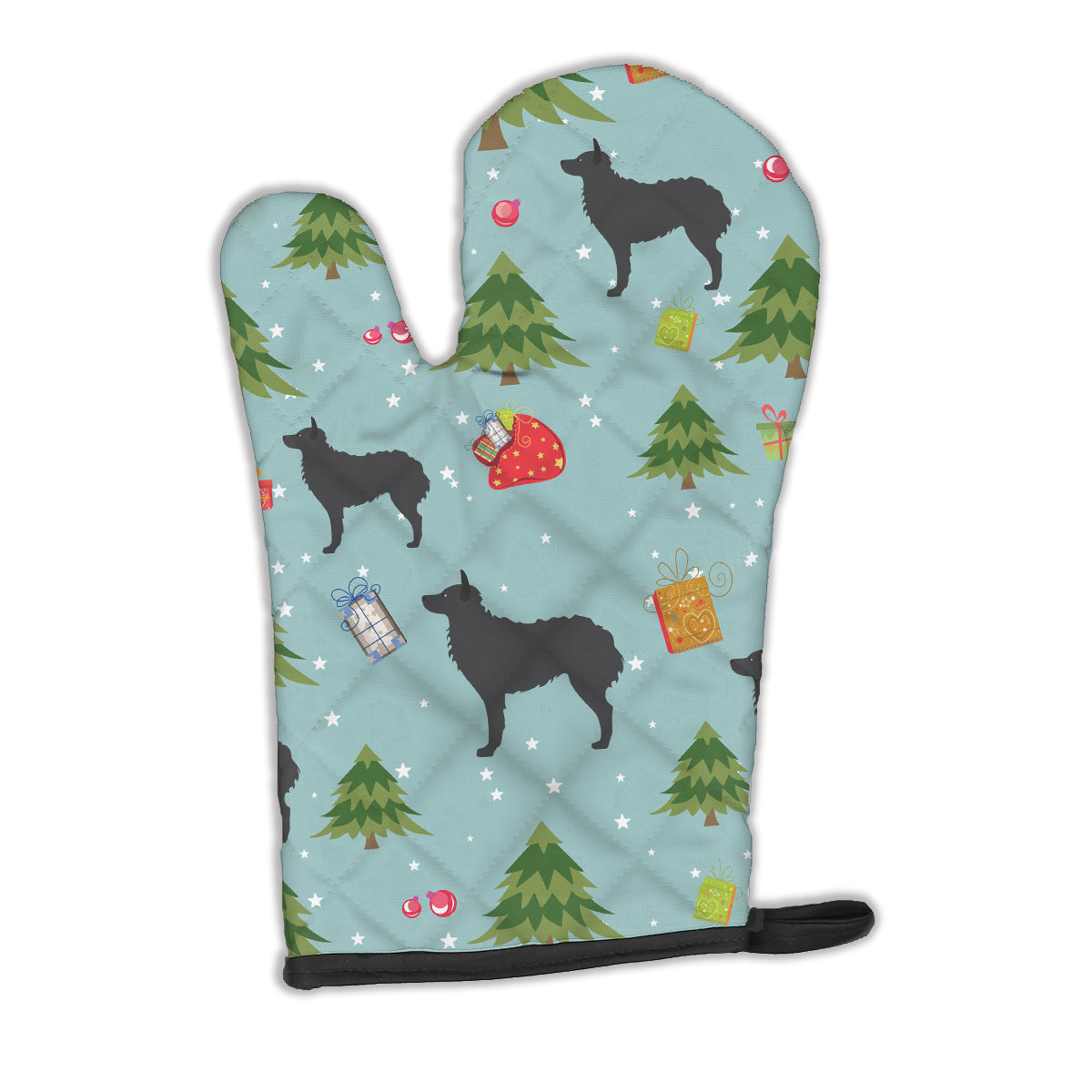 Christmas Croatian Sheepdog Oven Mitt Heat Resistant Thick Oven Mitt for Hot Pans and Oven, Kitchen Mitt Protect Hands, Cooking Baking Glove