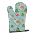 Christmas Red Border Collie Oven Mitt Heat Resistant Thick Oven Mitt for Hot Pans and Oven, Kitchen Mitt Protect Hands, Cooking Baking Glove