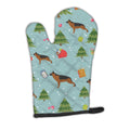 Christmas German Shepherd Oven Mitt Heat Resistant Thick Oven Mitt for Hot Pans and Oven, Kitchen Mitt Protect Hands, Cooking Baking Glove