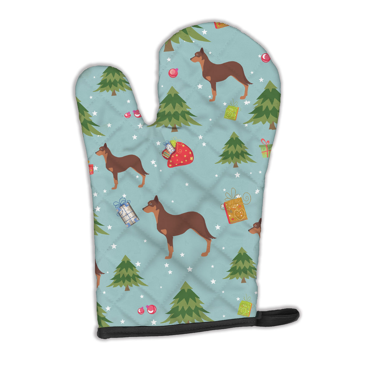 Christmas Australian Kelpie Dog Oven Mitt Heat Resistant Thick Oven Mitt for Hot Pans and Oven, Kitchen Mitt Protect Hands, Cooking Baking Glove
