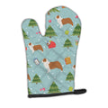 Christmas Australian Shepherd Dog Oven Mitt Heat Resistant Thick Oven Mitt for Hot Pans and Oven, Kitchen Mitt Protect Hands, Cooking Baking Glove