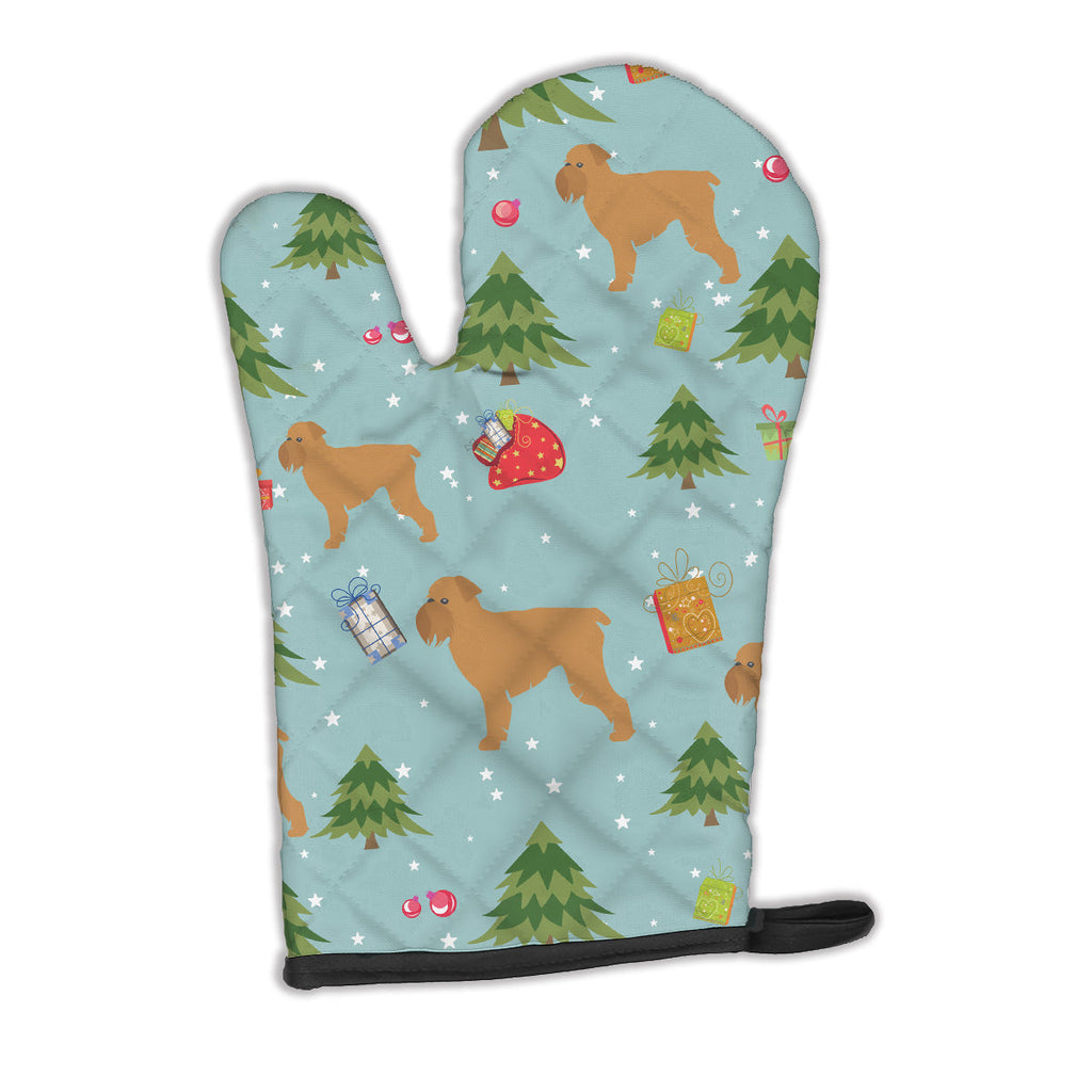 Christmas Brussels Griffon Oven Mitt Heat Resistant Thick Oven Mitt for Hot Pans and Oven, Kitchen Mitt Protect Hands, Cooking Baking Glove