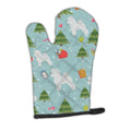 Christmas Bichon Frise Oven Mitt Heat Resistant Thick Oven Mitt for Hot Pans and Oven, Kitchen Mitt Protect Hands, Cooking Baking Glove