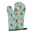 Christmas Shih Tzu Oven Mitt Heat Resistant Thick Oven Mitt for Hot Pans and Oven, Kitchen Mitt Protect Hands, Cooking Baking Glove