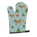 Christmas Pug Oven Mitt Heat Resistant Thick Oven Mitt for Hot Pans and Oven, Kitchen Mitt Protect Hands, Cooking Baking Glove