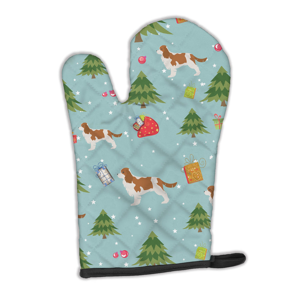 Christmas Cavalier King Charles Spaniel Oven Mitt Heat Resistant Thick Oven Mitt for Hot Pans and Oven, Kitchen Mitt Protect Hands, Cooking Baking Glove
