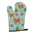 Christmas Chow Chow Oven Mitt Heat Resistant Thick Oven Mitt for Hot Pans and Oven, Kitchen Mitt Protect Hands, Cooking Baking Glove