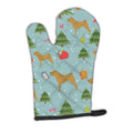 Christmas Shar Pei Oven Mitt Heat Resistant Thick Oven Mitt for Hot Pans and Oven, Kitchen Mitt Protect Hands, Cooking Baking Glove