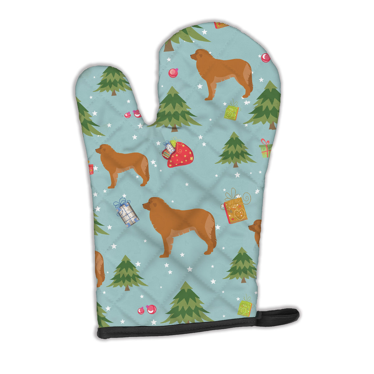 Christmas Leonberger Oven Mitt Heat Resistant Thick Oven Mitt for Hot Pans and Oven, Kitchen Mitt Protect Hands, Cooking Baking Glove