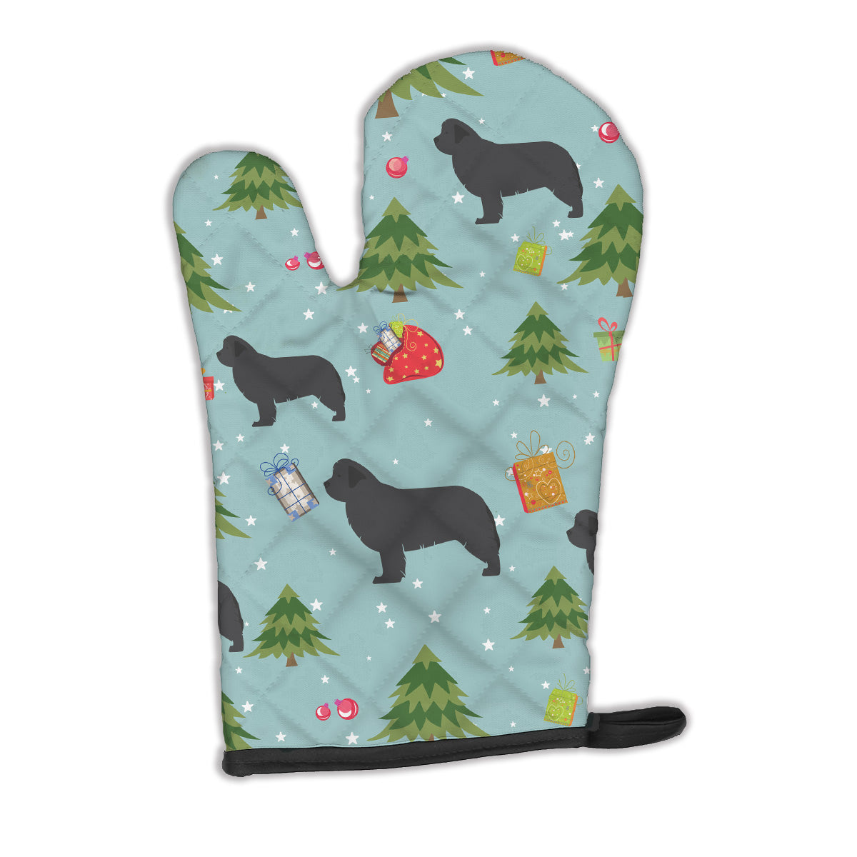 Christmas Newfoundland Oven Mitt Heat Resistant Thick Oven Mitt for Hot Pans and Oven, Kitchen Mitt Protect Hands, Cooking Baking Glove