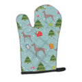 Christmas Dogo Argentino Oven Mitt Heat Resistant Thick Oven Mitt for Hot Pans and Oven, Kitchen Mitt Protect Hands, Cooking Baking Glove