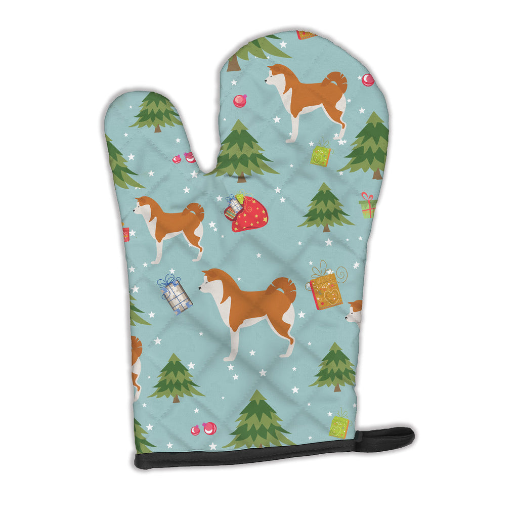 Christmas Akita Oven Mitt Heat Resistant Thick Oven Mitt for Hot Pans and Oven, Kitchen Mitt Protect Hands, Cooking Baking Glove