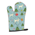 Christmas Afghan Hound Oven Mitt Heat Resistant Thick Oven Mitt for Hot Pans and Oven, Kitchen Mitt Protect Hands, Cooking Baking Glove