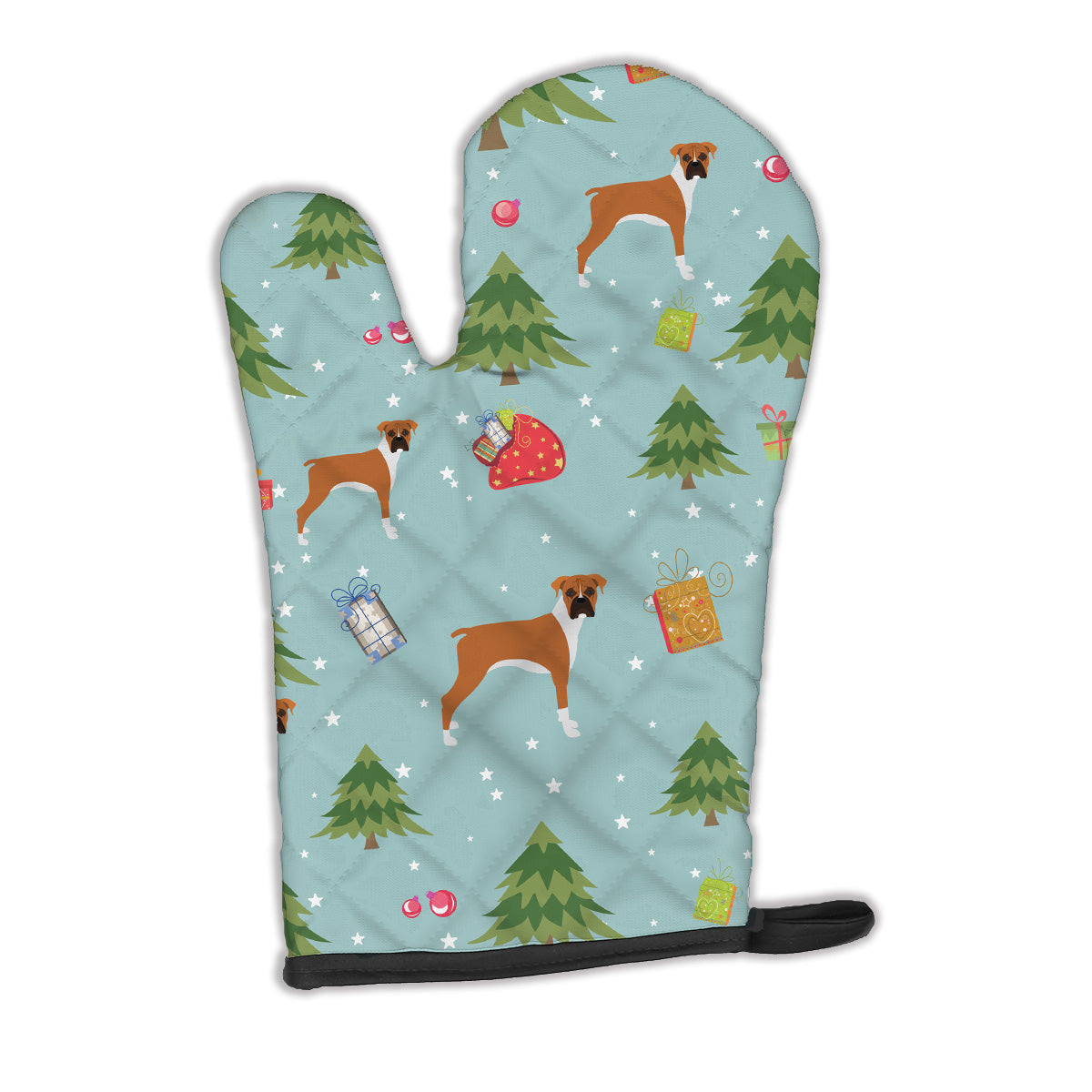 Christmas Boxer Oven Mitt Heat Resistant Thick Oven Mitt for Hot Pans and Oven, Kitchen Mitt Protect Hands, Cooking Baking Glove