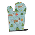 Christmas English Bulldog Oven Mitt Heat Resistant Thick Oven Mitt for Hot Pans and Oven, Kitchen Mitt Protect Hands, Cooking Baking Glove