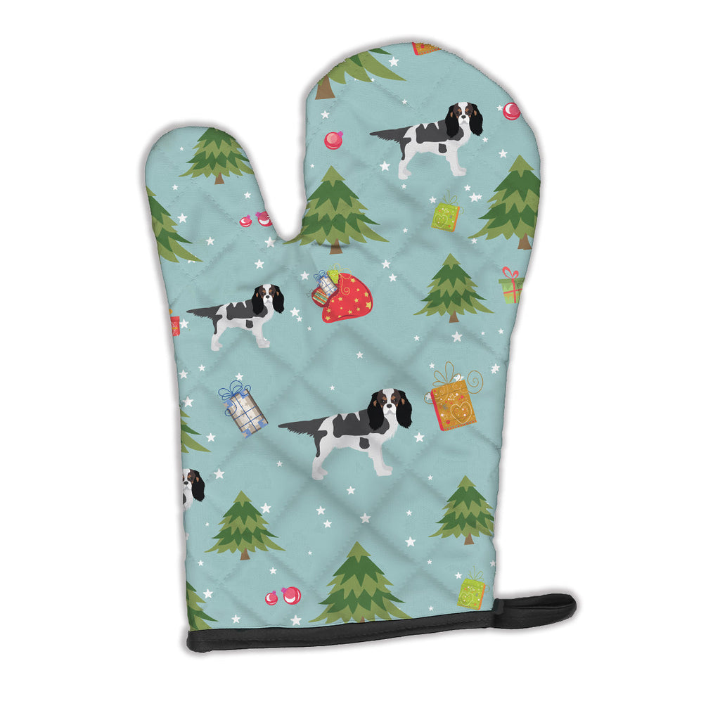 Christmas Cavalier King Charles Spaniel Tricolor Oven Mitt Heat Resistant Thick Oven Mitt for Hot Pans and Oven, Kitchen Mitt Protect Hands, Cooking Baking Glove
