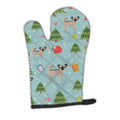 Christmas Longhair Black  Tan Chihuahua #2 Oven Mitt Heat Resistant Thick Oven Mitt for Hot Pans and Oven, Kitchen Mitt Protect Hands, Cooking Baking Glove