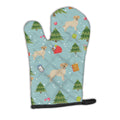 Christmas Golden Retriever Oven Mitt Heat Resistant Thick Oven Mitt for Hot Pans and Oven, Kitchen Mitt Protect Hands, Cooking Baking Glove