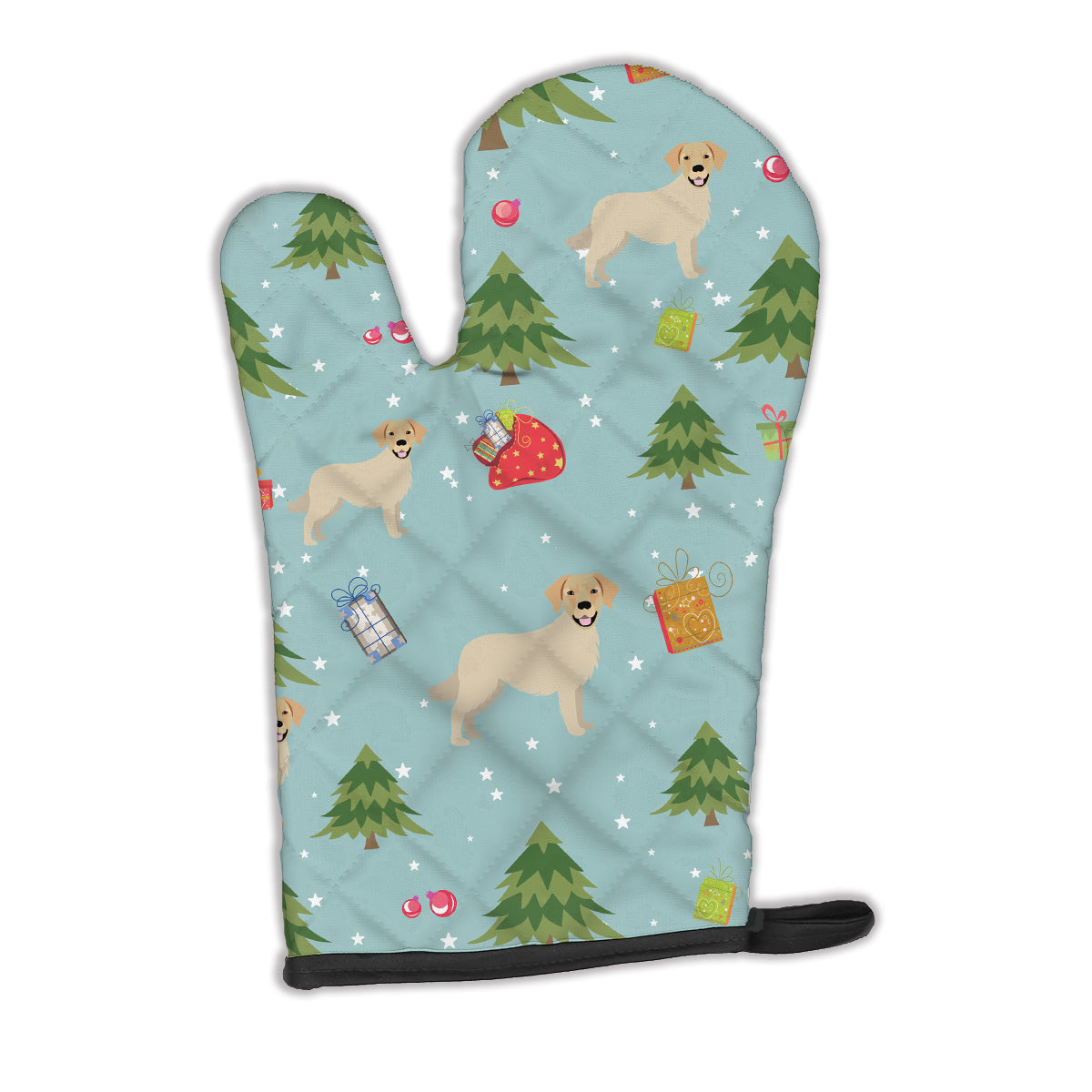 Christmas Golden Retriever Oven Mitt Heat Resistant Thick Oven Mitt for Hot Pans and Oven, Kitchen Mitt Protect Hands, Cooking Baking Glove